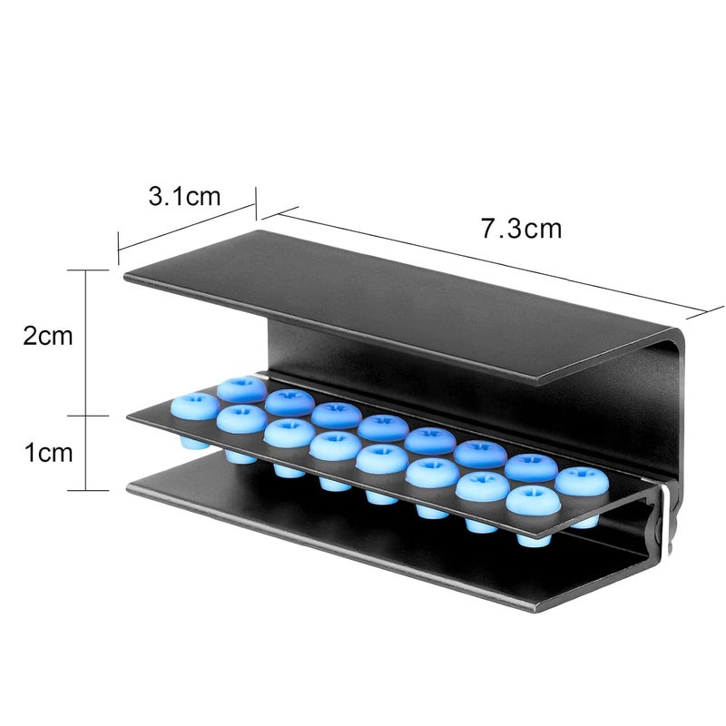 EustomA 16 Holes Burs Holder 4 pcs Block Case High Temperature Sterilizable Autoclavable Burs Holder Box (Black) - Image 3